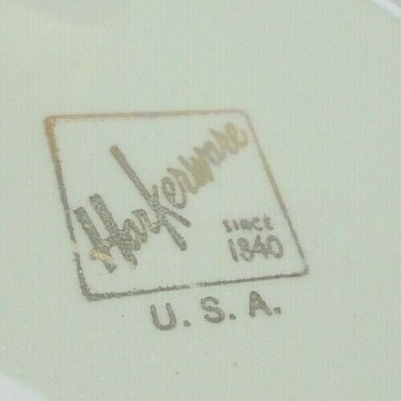 Lot of 5 Harkerware Salad Dessert Plate Cake Server Christmas Snow Winter Scene - Picture 9 of 11